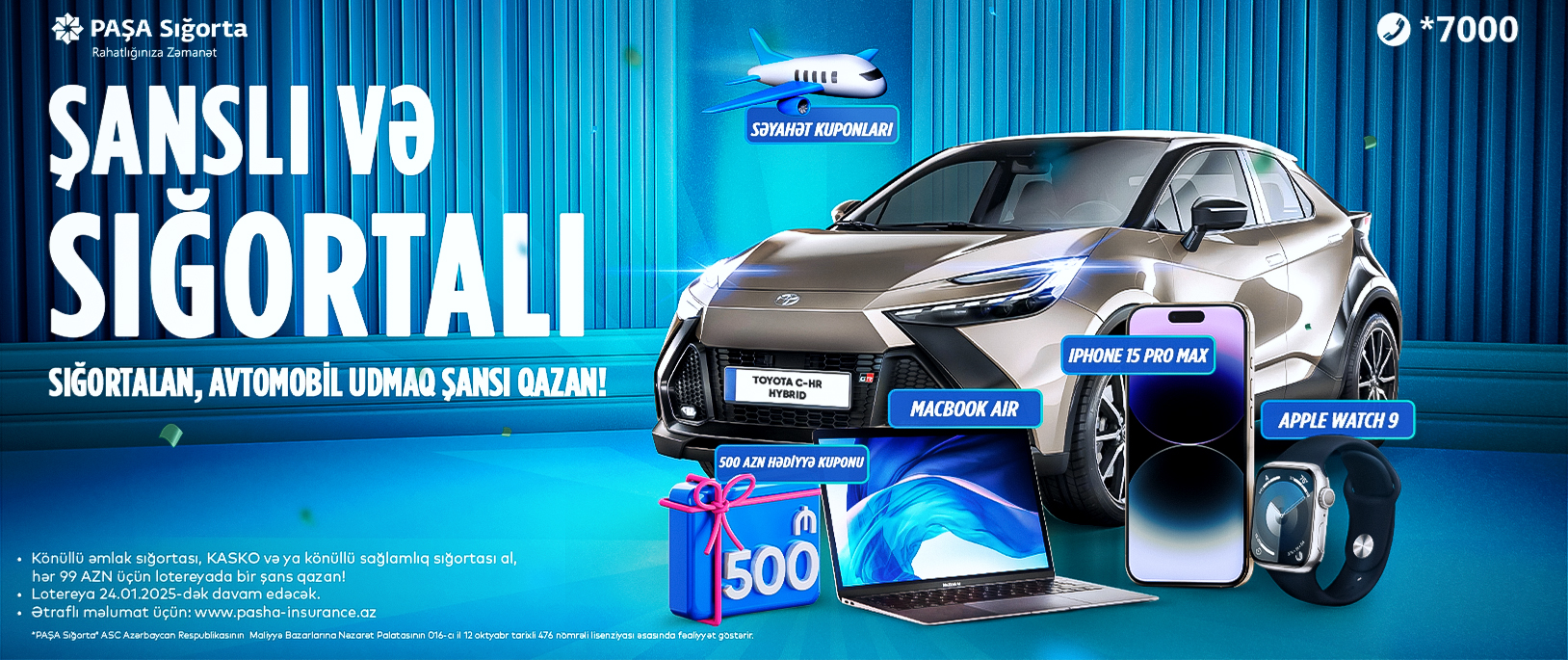 PAŞA Sığorta “Şanslı və Sığortalı” lotereyasını elan edir!