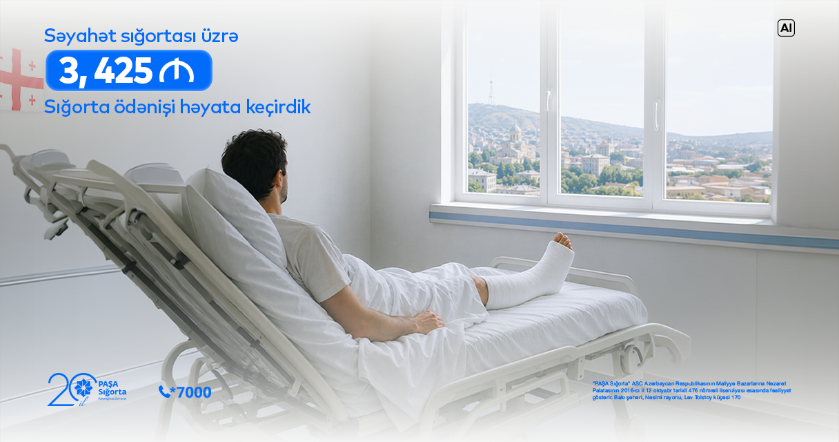 Gürcüstanda xəsarət almış şəxsə 3,425 ₼ sığorta ödənişi etdik