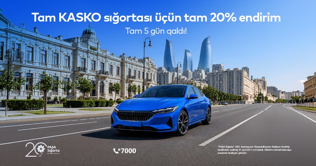 KASKO sığortasını endirimlə almaq üçün 5 gün qaldı