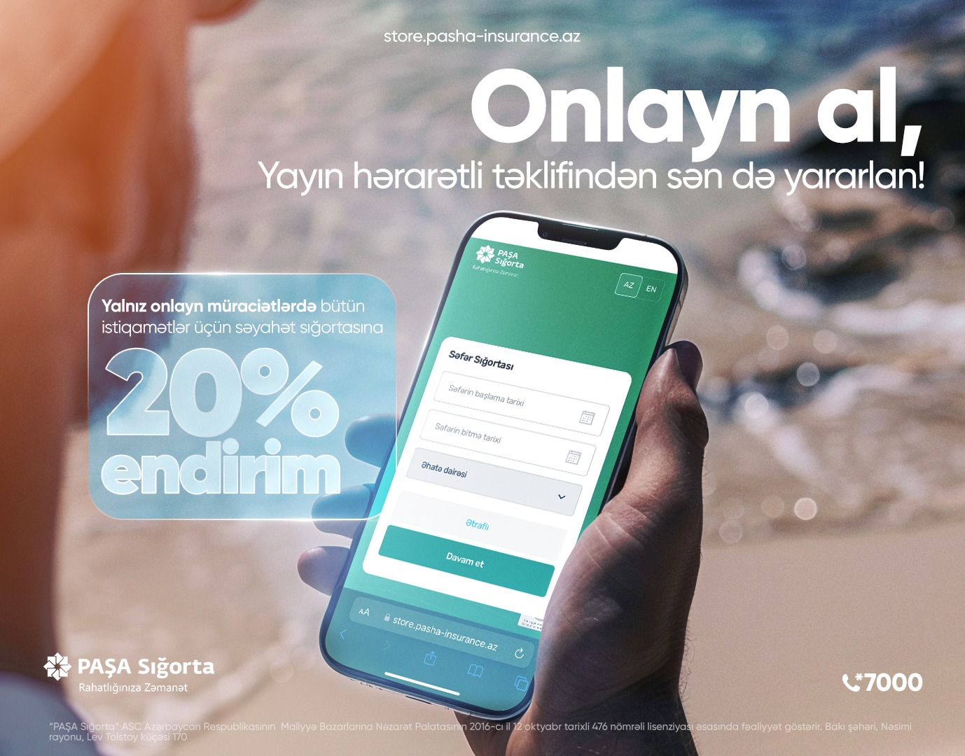 PAŞA Sığortadan səyahət etməyi sevənlər üçün kampaniya!