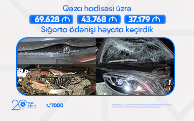 “PAŞA Sığorta” üç KASKO hadisəsi üzrə 150 min manatdan çox ödəniş edib