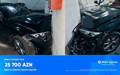 PAŞA Sığorta 25 700 AZN zərəri ödədi!