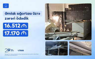 Əmlak sığortası üzrə 157.000 manatdan çox zərəri ödədik