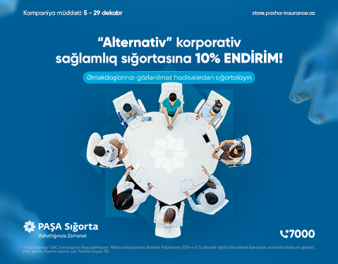 “Alternativ” korporativ sağlamlıq sığortasına 10% endirim kampaniyası başladı!