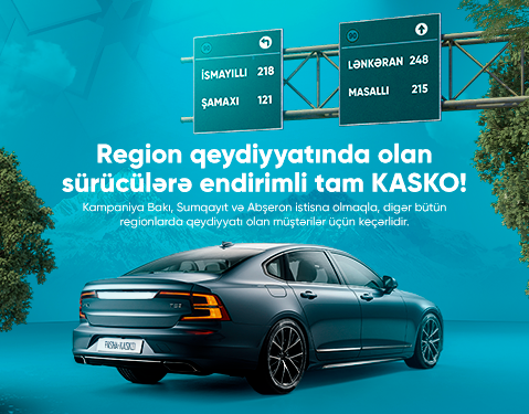 PAŞA Sığortadan region qeydiyyatında olanlara özəl "Region tarifi" kampaniyası başladı!